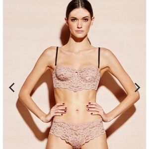 SET - Fleur Du Mal Charlotte Longline Bra & Cheekini
